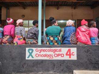 Women wait for cervical cancer treatment at Queens Elizabeth Hospital in Blantyre, Malawi.