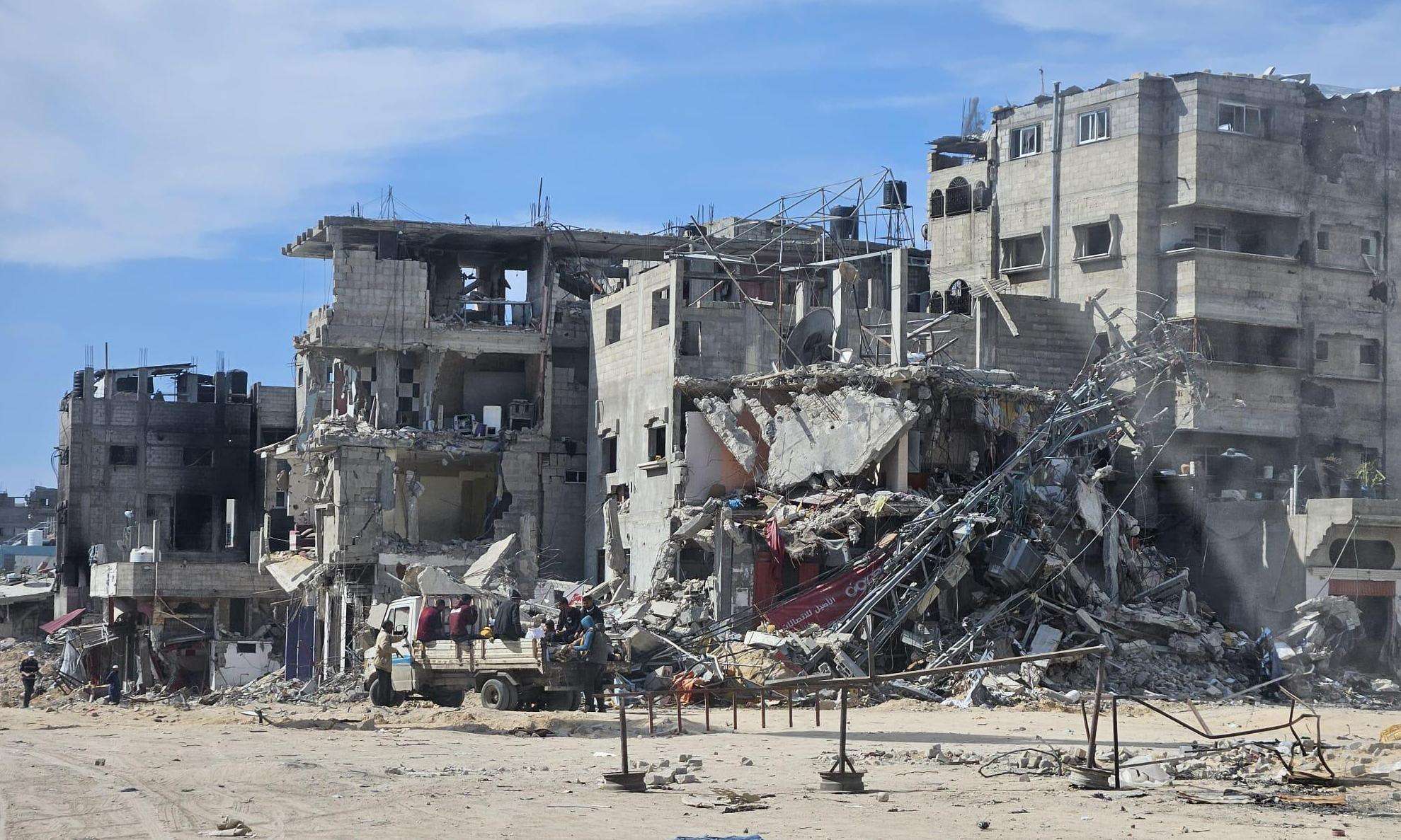 Destruction at Nasser Hospital in southern Gaza in March 2024.