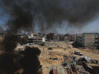 Destruction in Khan Younis, Gaza.