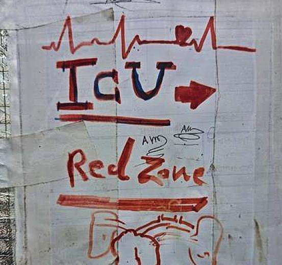 ICU/red zone at Al-Aqsa Hospital in Gaza on June 6, 2024.