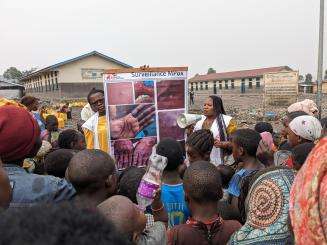 Health promoters raise awareness about Mpox in DRC. 