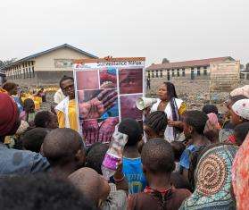 Health promoters raise awareness about Mpox in DRC. 