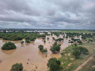 A view of massive flooding in eastern Chad. 