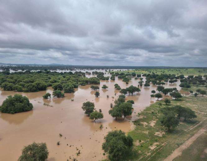 A view of massive flooding in eastern Chad. 