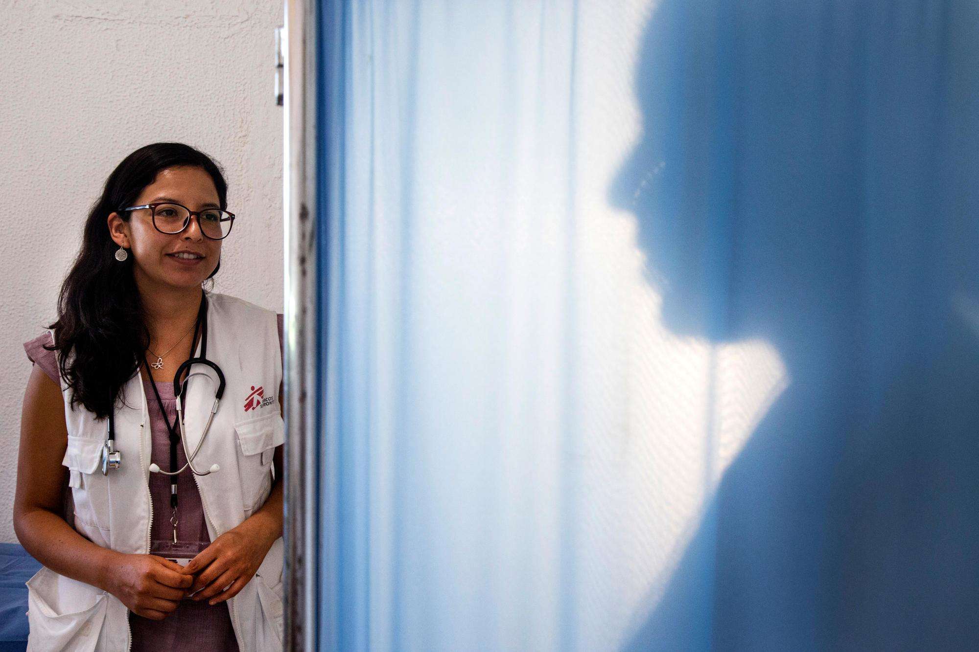 An MSF medical worker works to establish trust with a survivor of sexual violence. 